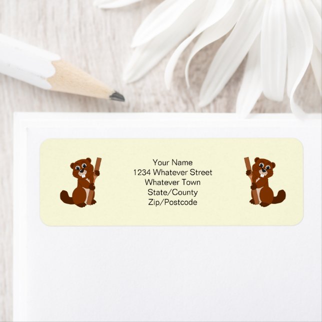 Beaver Design Personalised Label (Insitu)