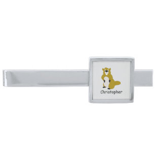 Beaver Design Personalised Silver Finish Tie Bar