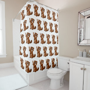Beaver Design Shower Curtain