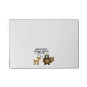 Beaver Don't Give A Dam Post-it Notes