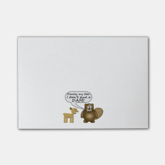 Beaver Don't Give A Dam Post-it Notes
