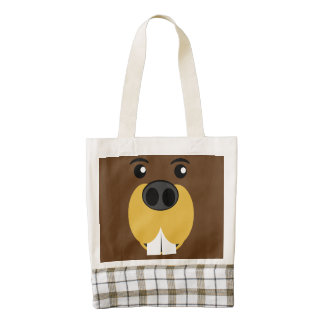 Beaver Face Zazzle HEART Tote Bag