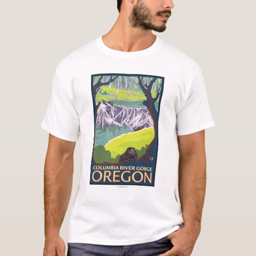 Beaver Family _ Columbia River Gorge Oregon T_Shirt