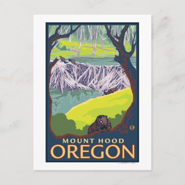 Beaver Family - Mount Hood, Oregon Postcard (Front)
