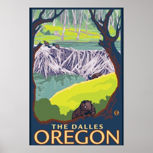 Beaver Family _ The Dalles Oregon Poster