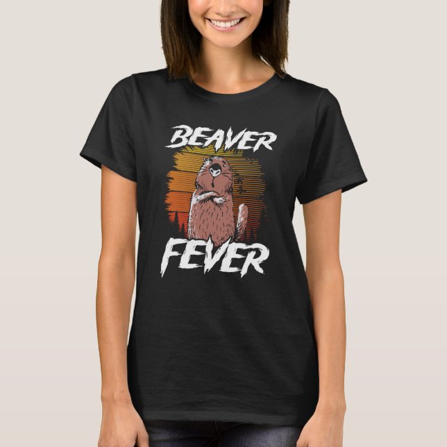Beaver Fever Backprint Beaver T-Shirt (Front)