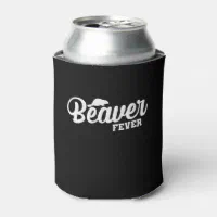 Beaver Fur Can And Bottle Cooler/Cozy With Pink Neoprene Insert  FREESHIPPING!