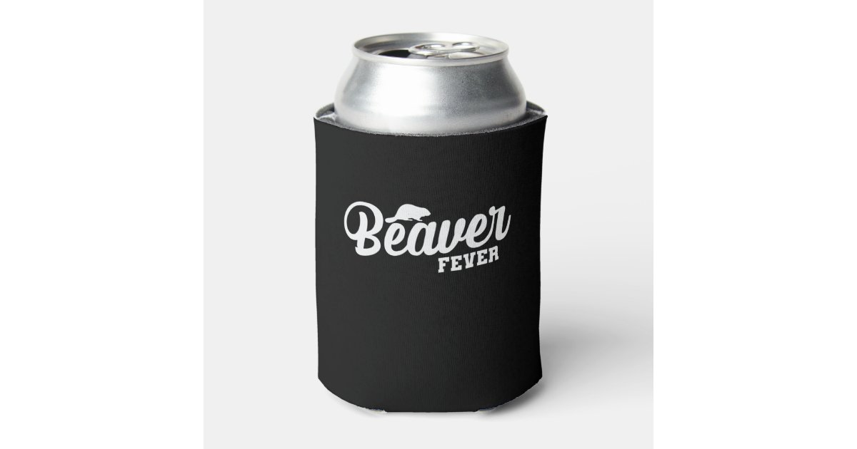 Beaver Fur Can And Bottle Cooler/Cozy With Pink Neoprene Insert  FREESHIPPING!