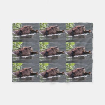 Beaver Fleece Blanket by WorldDesign at Zazzle