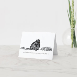 Beaver Folded Holiday Card