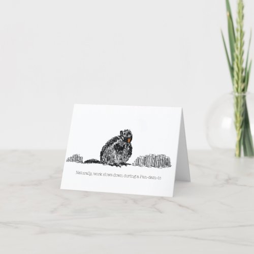 Beaver Folded Holiday Card