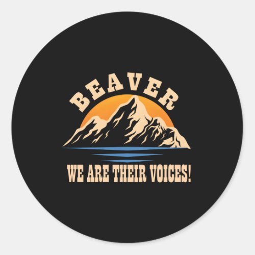 Beaver For Classic Round Sticker