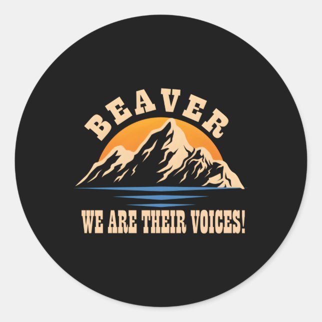 Beaver For Classic Round Sticker (Front)