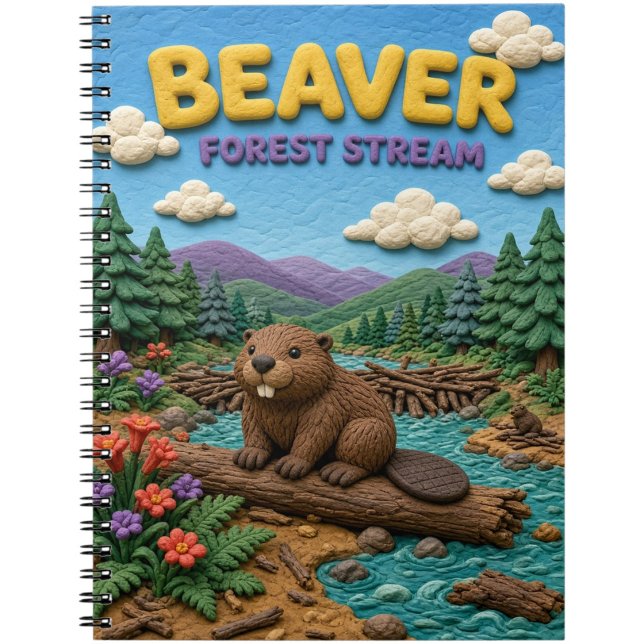 Beaver, Forest Stream Clay Art Notebook (Creator Uploaded)