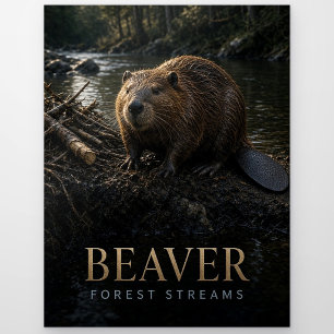 Beaver Forest Streams Wildlife ANIMAL Postcard