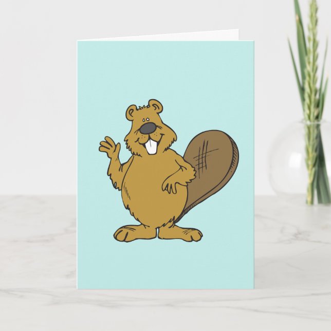  BEAVER funny BIRTHDAY CARD FOR HIM (Front)