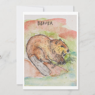 Beaver Greeting Card