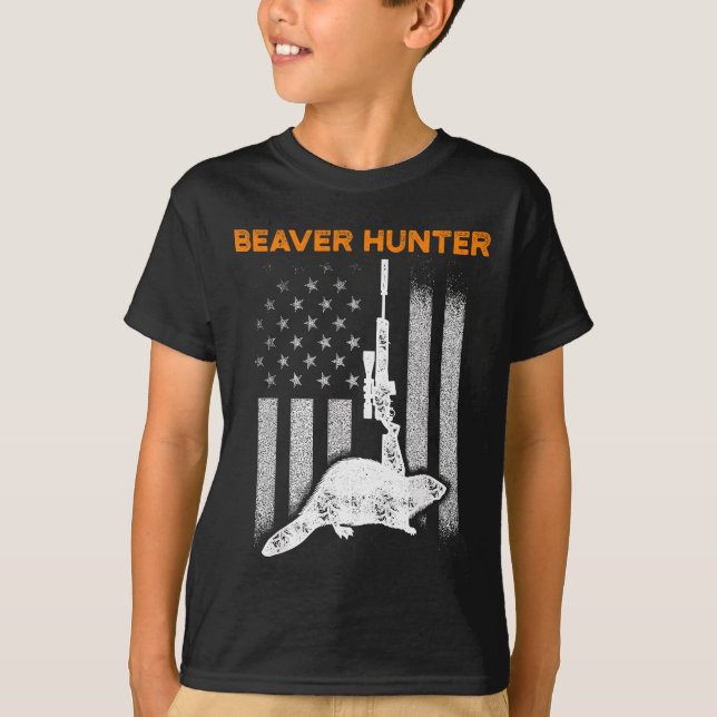 Beaver Hunting Season Hunt Hunter T-Shirt (Front)