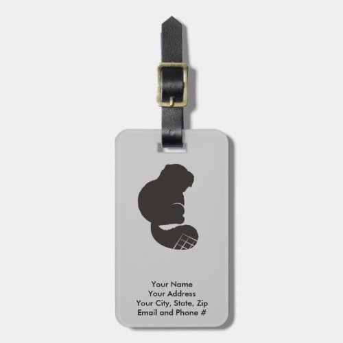 Beaver Icon Nocturnal Rodent Luggage Tag