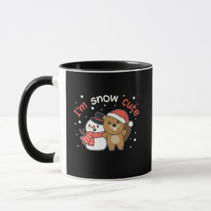 Beaver I'm Snow Cute Snowman Snow Pun Mug