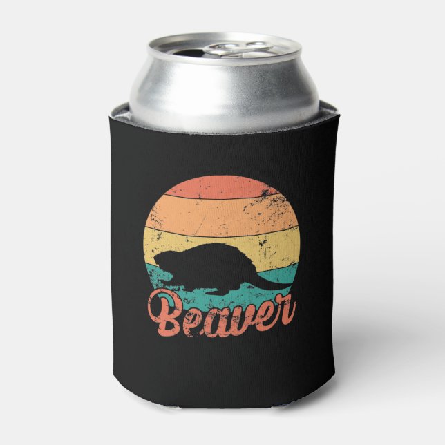 Beaver in Canada Can Cooler (Can Front)