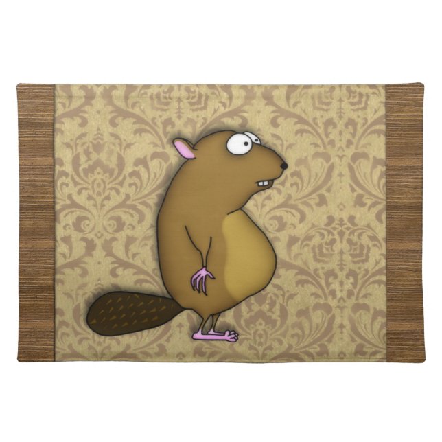 Beaver in Profile Cloth Placemat (Front)