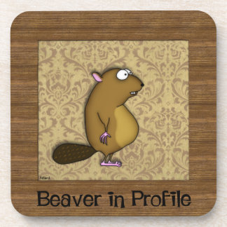 Beaver in Profile Coaster