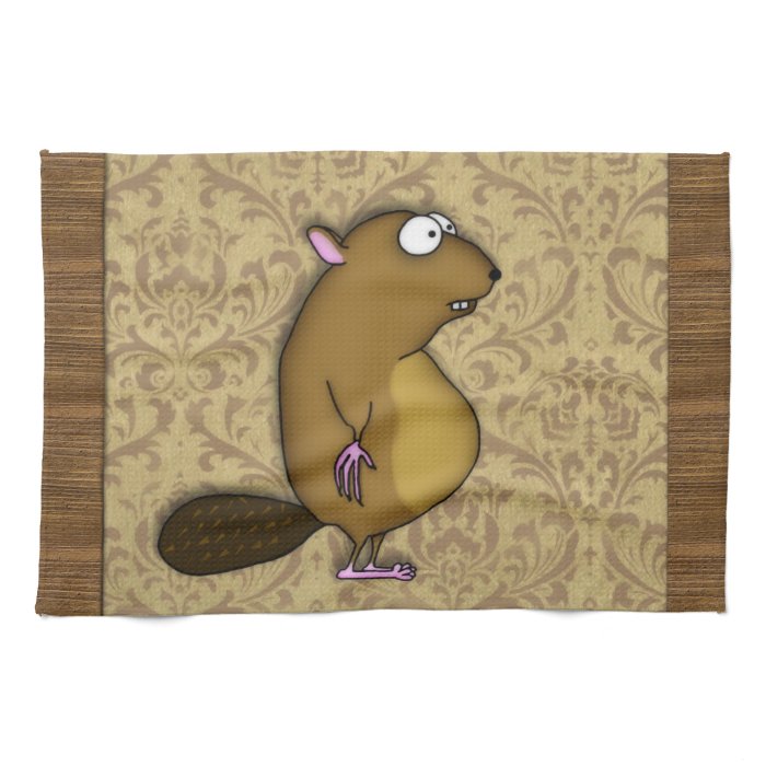 Beaver in Profile Hand Towel