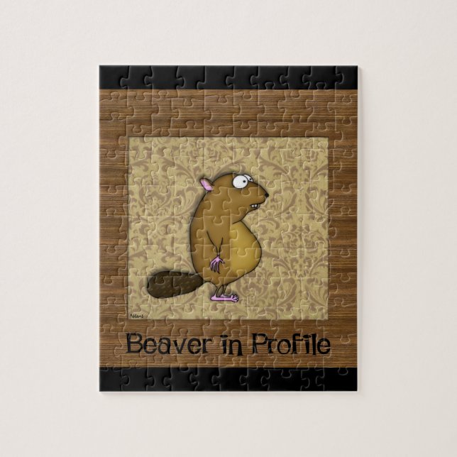 Beaver in Profile Jigsaw Puzzle (Vertical)
