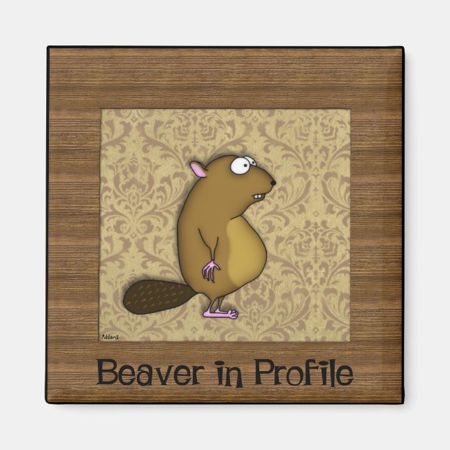 Beaver in Profile Magnet (Front)