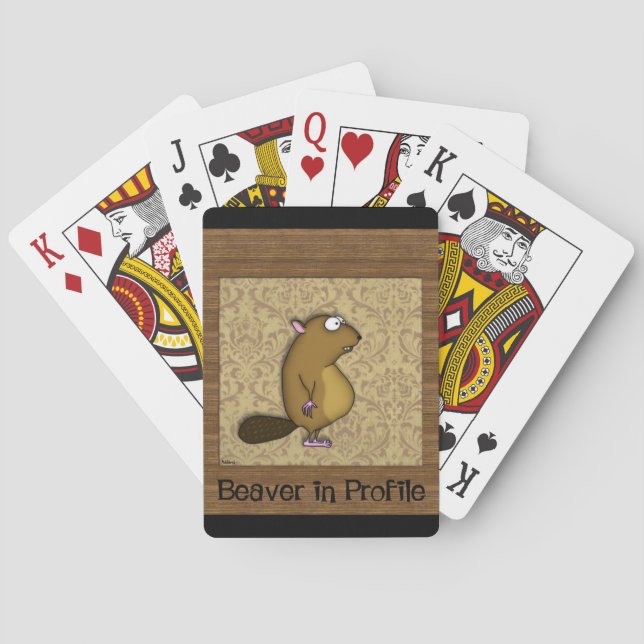 Beaver in Profile Poker Cards (Back)