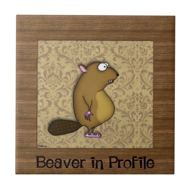 Beaver in Profile Tile (Front)