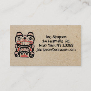 beaver ink wood block stamped business cards