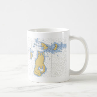 Beaver Island, MI Nautical Chart Coffee Mug