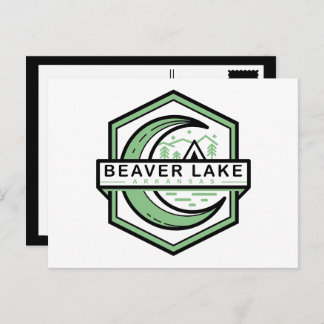 beaver lake arkansas moon hexa color customizable postcard