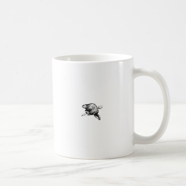 Beaver Line Art Logo Coffee Mug (Right)