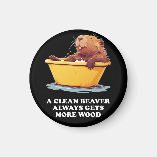 Beaver Lover Bath Magnet (Front)