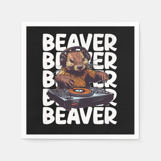 Beaver Lover DJ Napkins (Front)