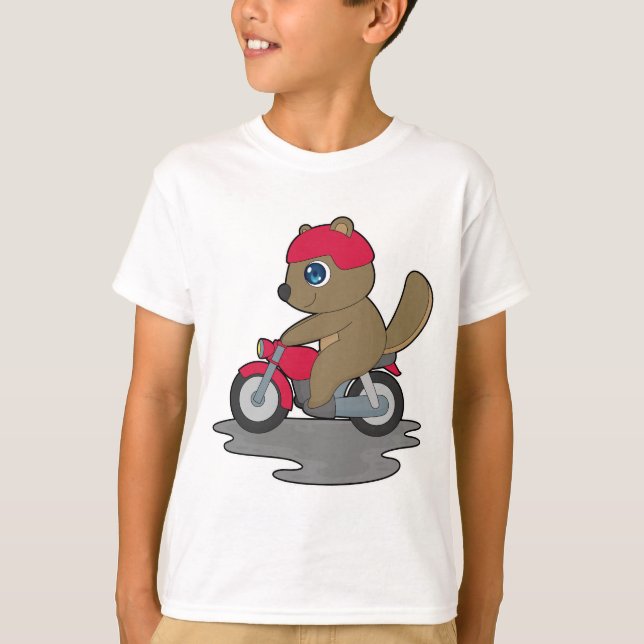 Beaver Motorcycle T-Shirt (Front)