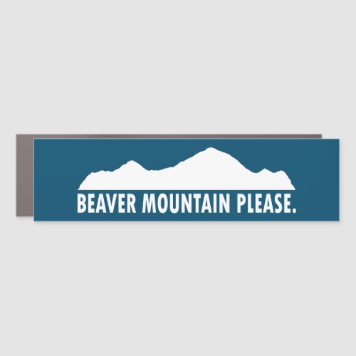 Beaver Mountain Resort Please Car Magnet