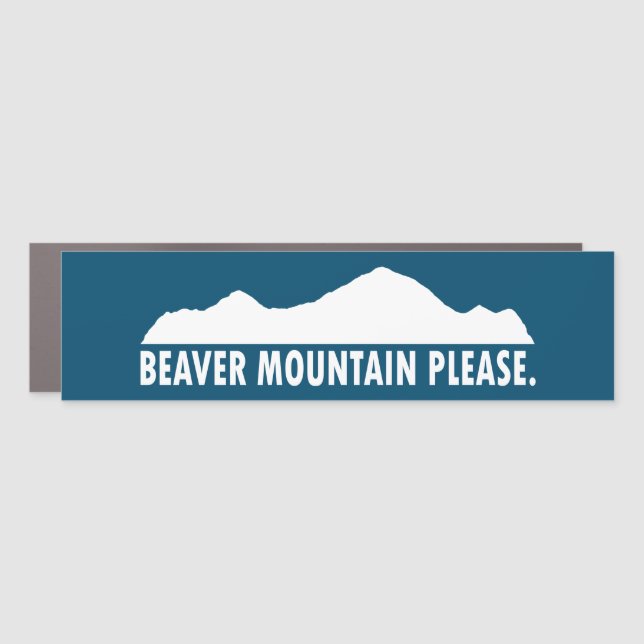 Beaver Mountain Resort Please Car Magnet (Front)