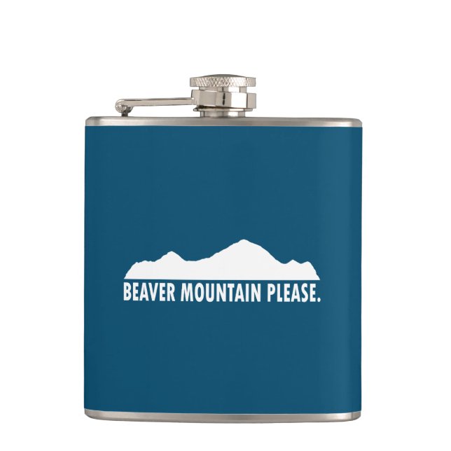 Beaver Mountain Resort Please Flask (Front)