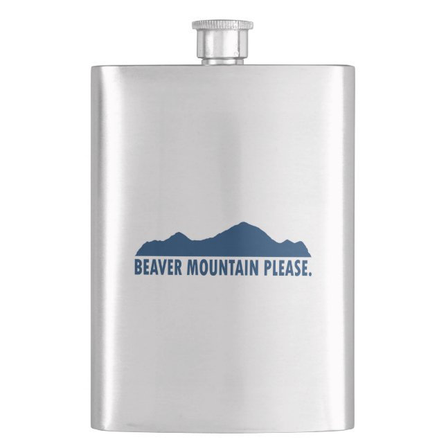 Beaver Mountain Resort Please Flask (Front)
