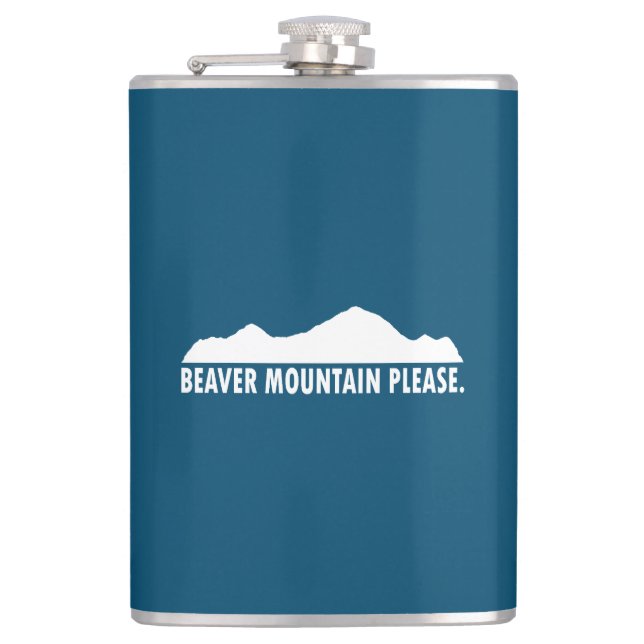 Beaver Mountain Resort Please Flask (Front)