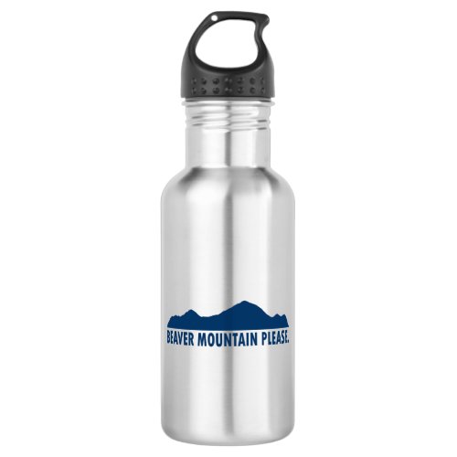 Beaver Mountain Resort Please Stainless Steel Water Bottle