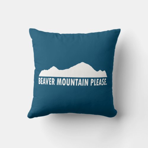 Beaver Mountain Resort Please Throw Pillow