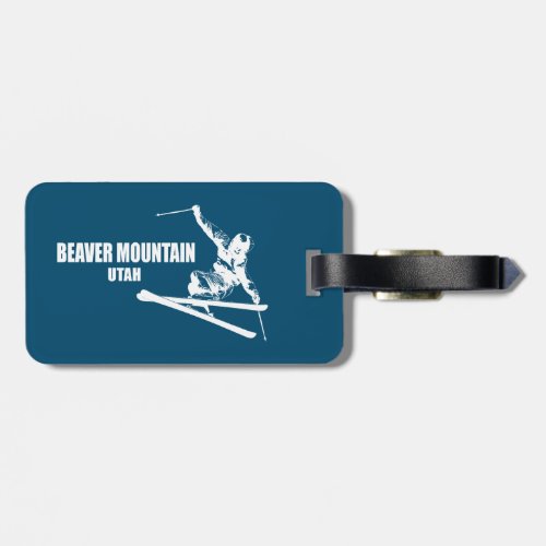 Beaver Mountain Resort Utah Skier Luggage Tag