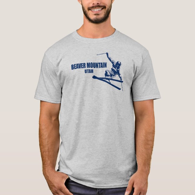 Beaver Mountain Resort Utah Skier T-Shirt (Front)