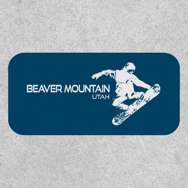 Beaver Mountain Resort Utah Snowboarder Patch (Front)