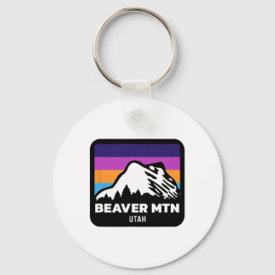Beaver Mountain Utah Skiing Snowboarding Family Sk Keychain